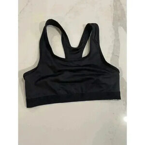 Danskin Now Sports Bra Women’s Medium Racerback Black Active Wear Workout Top